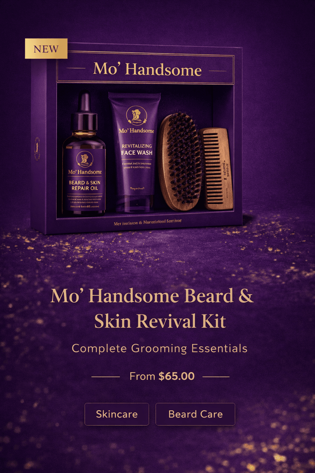 Mo' Handsome Beard & Skin Revival Kit