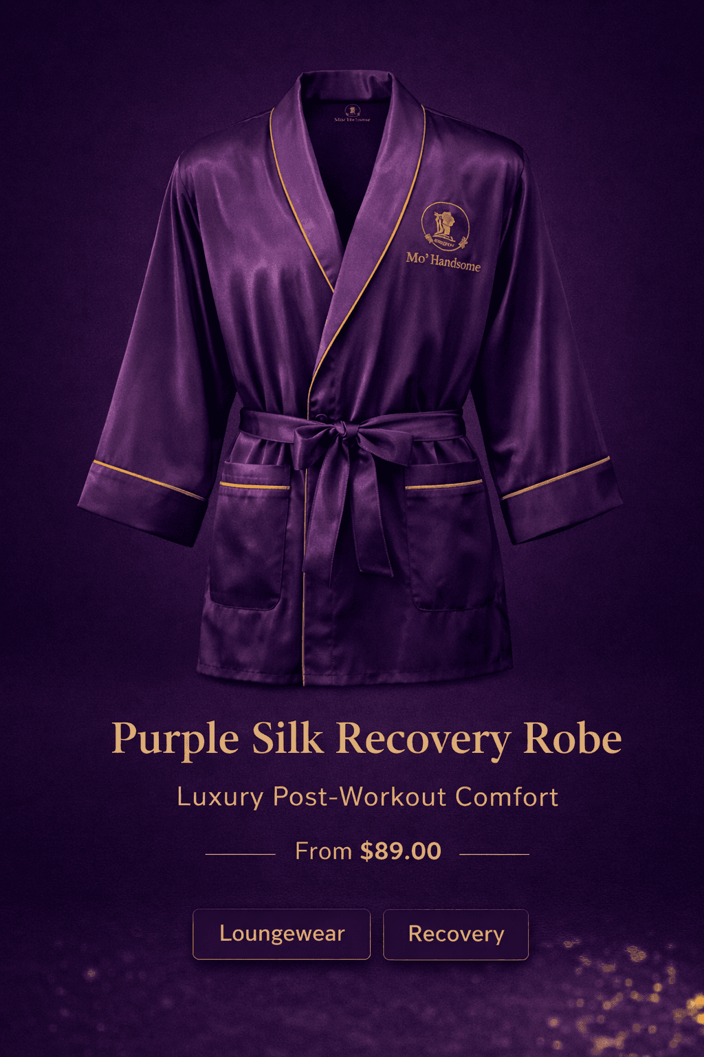 Purple Silk Recovery Robe